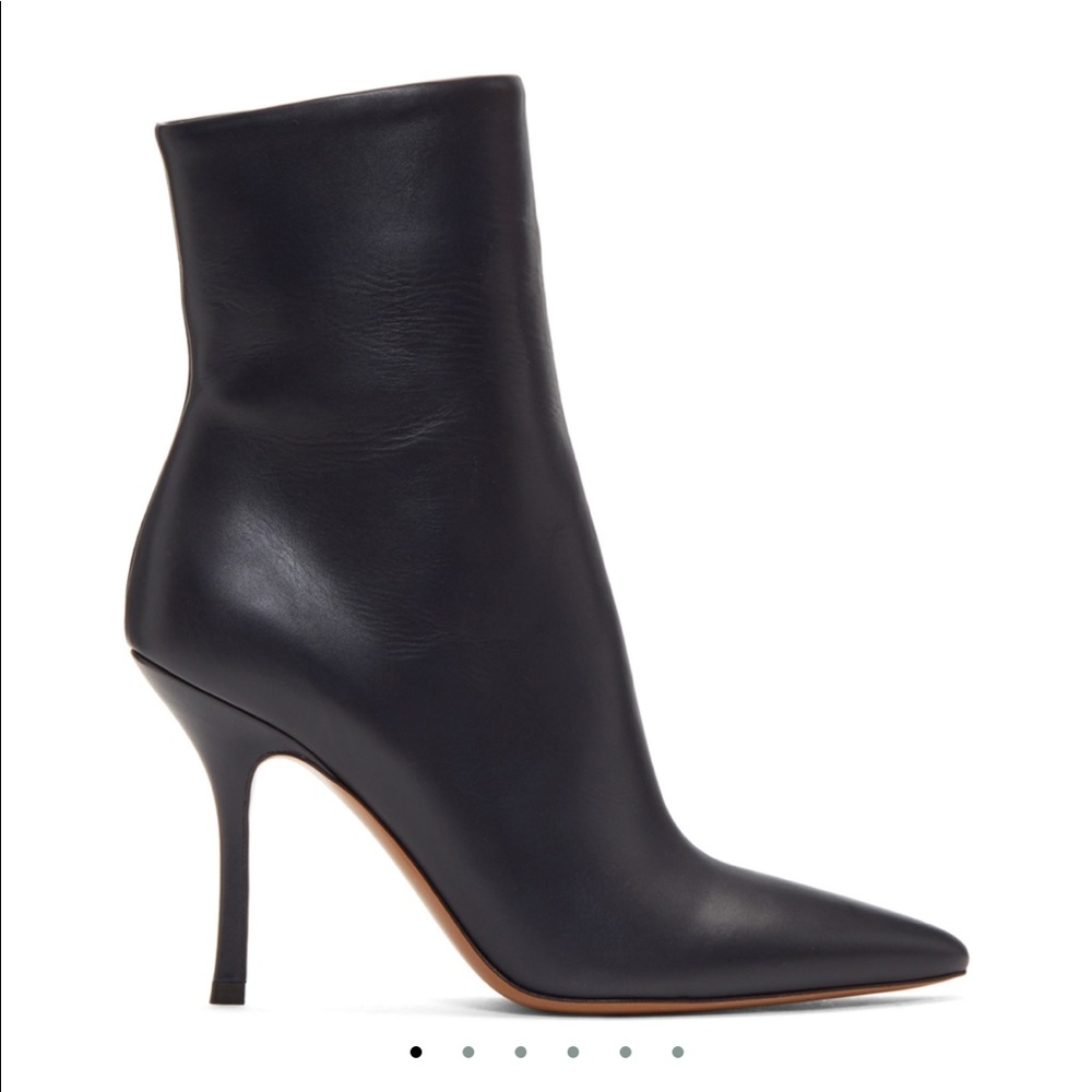 The Row Classic Calf Gloria Bootie Navy